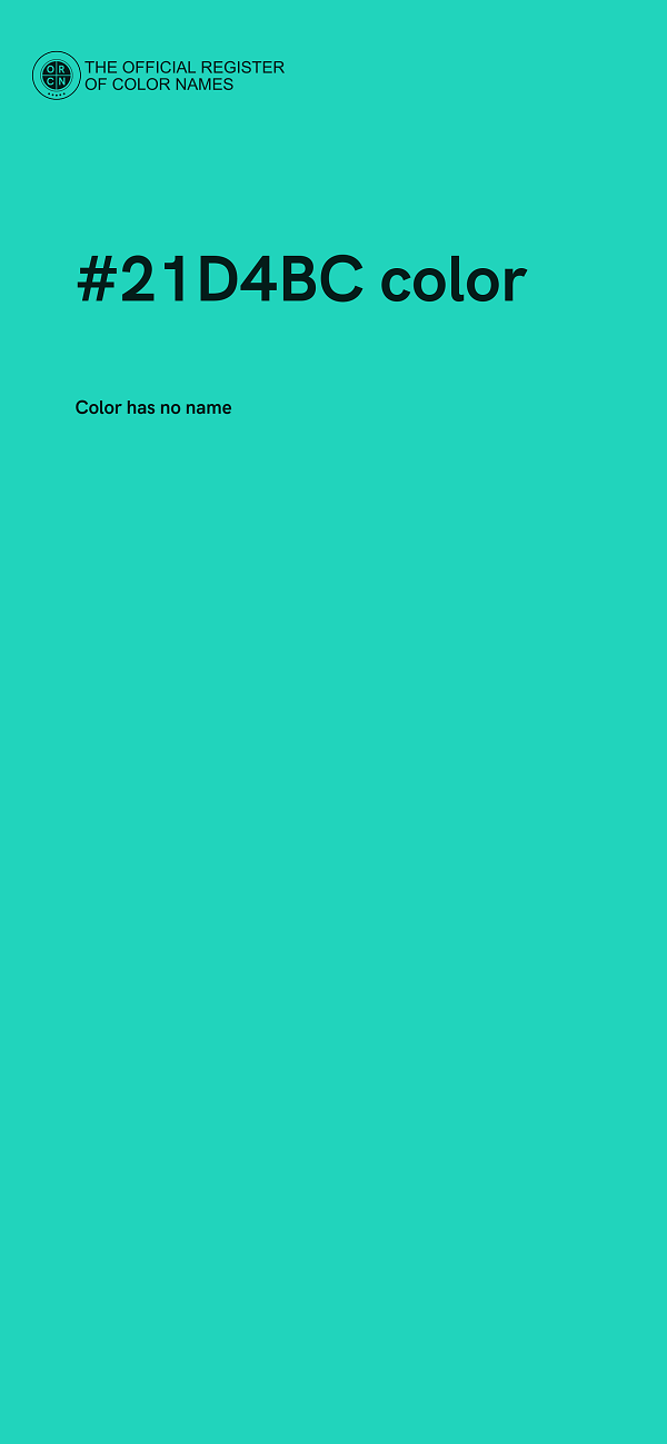 #21D4BC color image