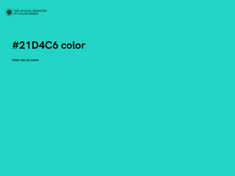 #21D4C6 color image