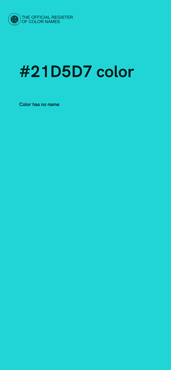 #21D5D7 color image