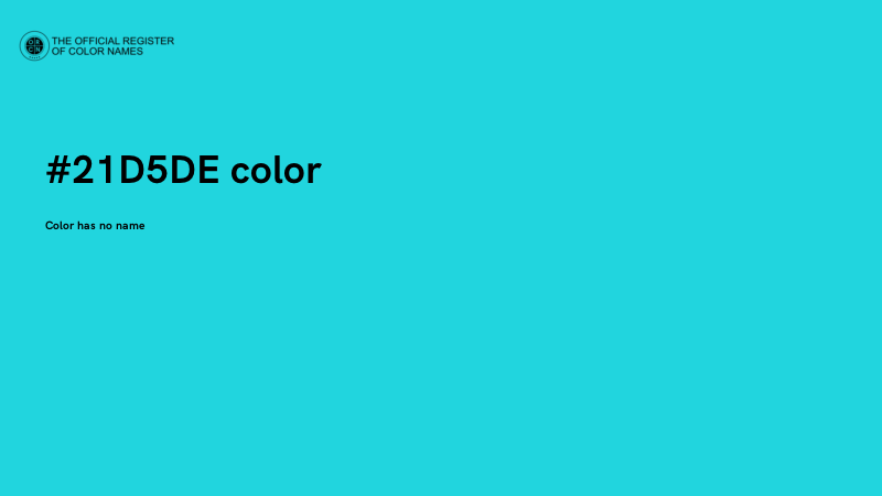 #21D5DE color image