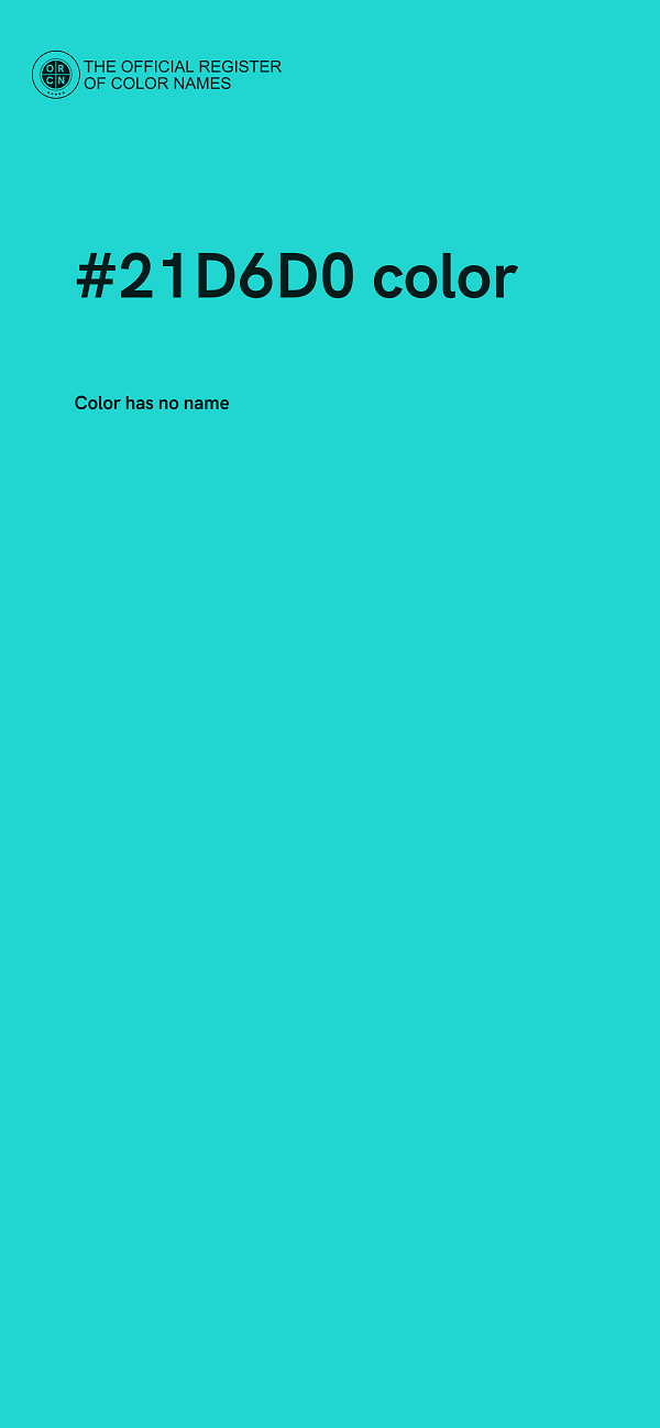 #21D6D0 color image
