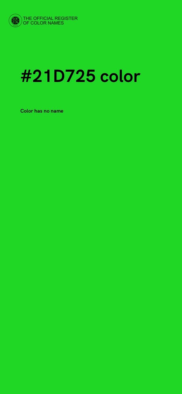 #21D725 color image