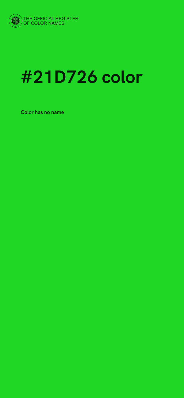 #21D726 color image