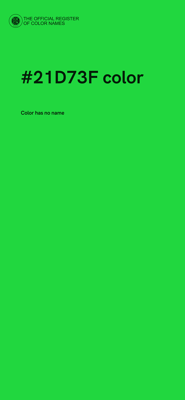 #21D73F color image