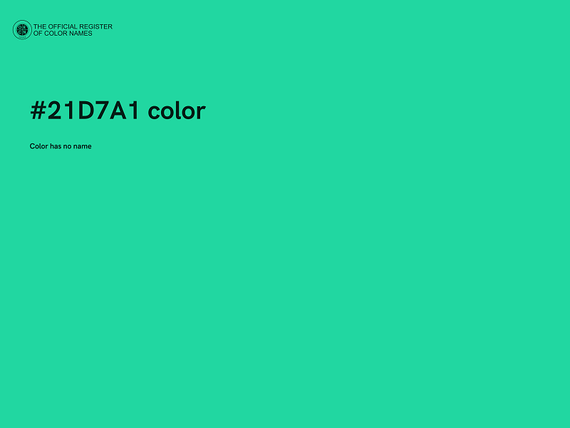 #21D7A1 color image