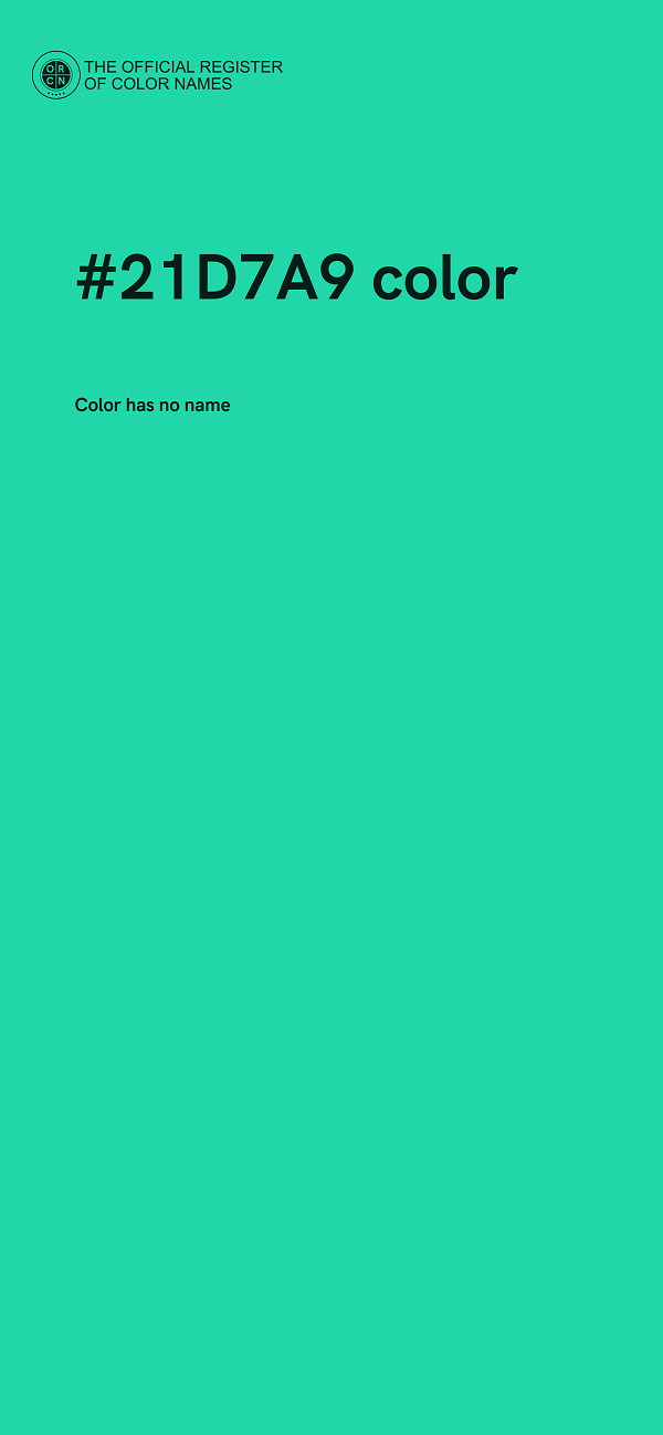 #21D7A9 color image