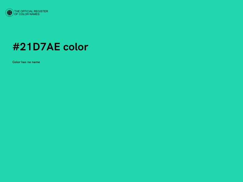 #21D7AE color image