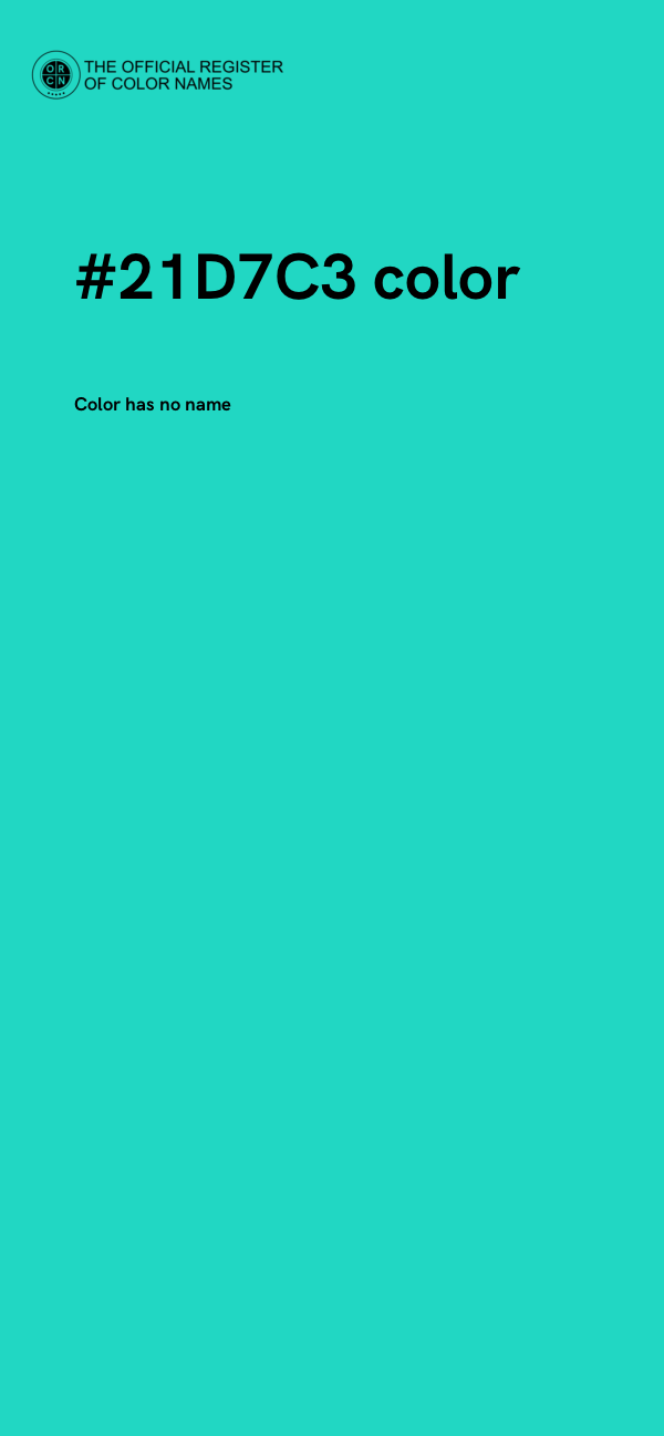 #21D7C3 color image