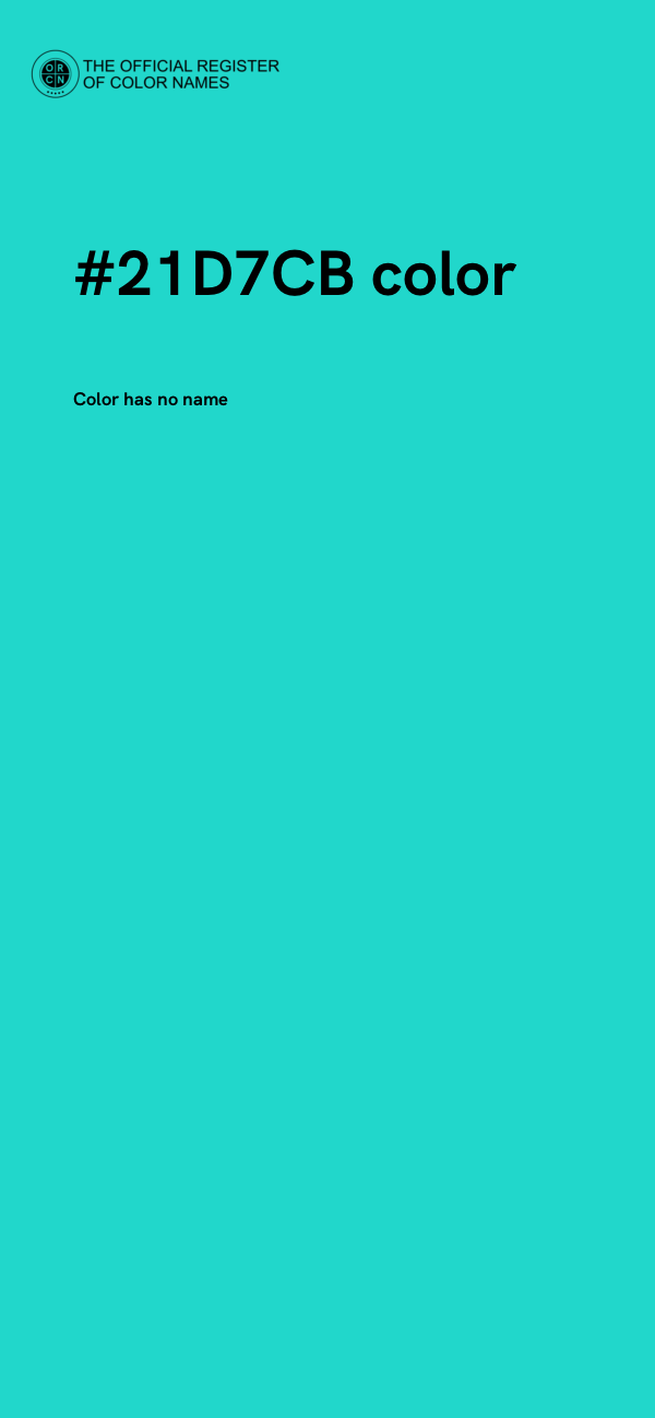 #21D7CB color image