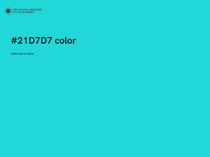 #21D7D7 color image