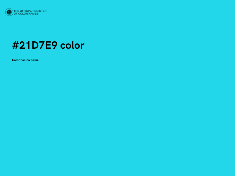 #21D7E9 color image