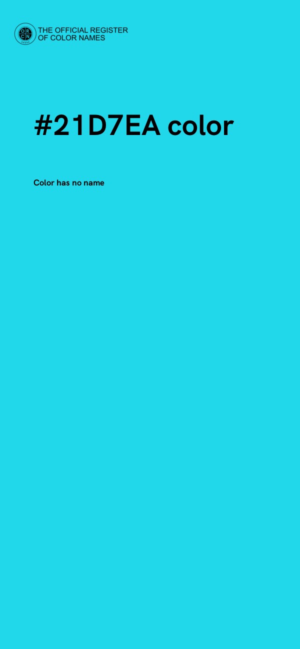 #21D7EA color image