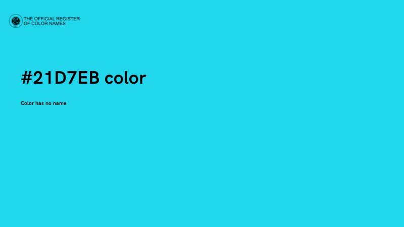 #21D7EB color image