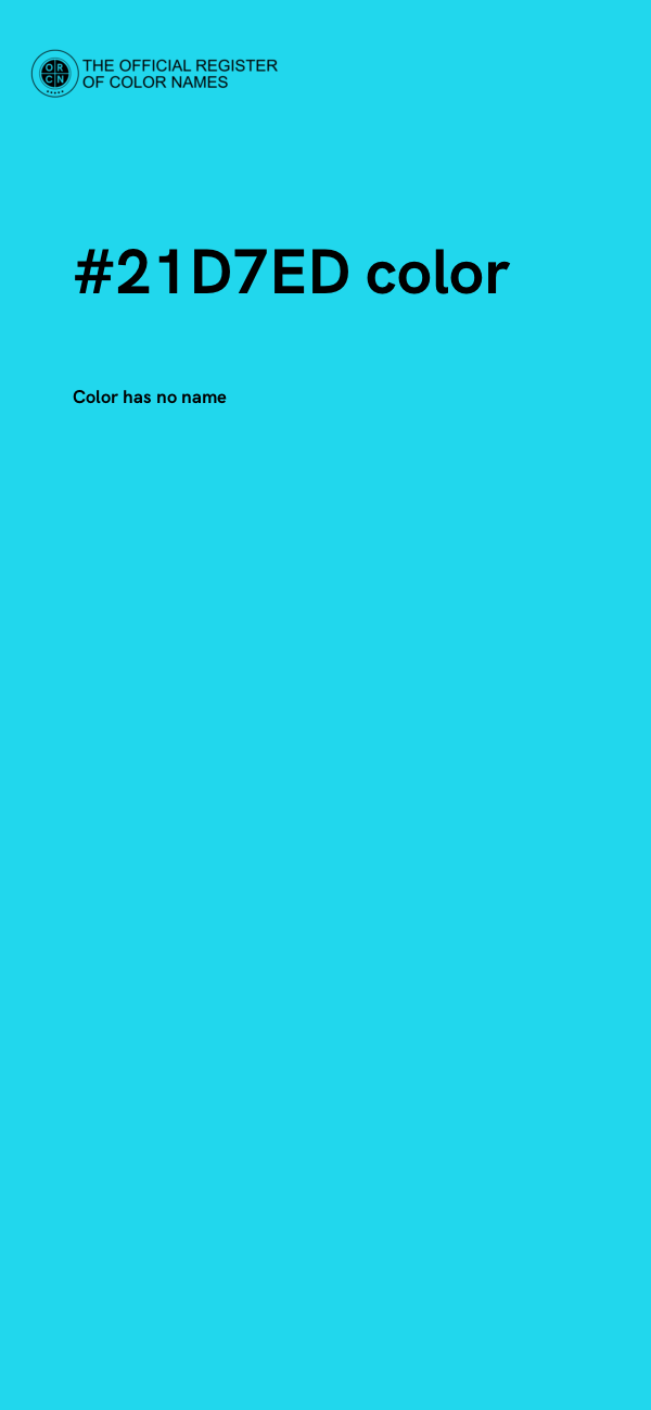#21D7ED color image