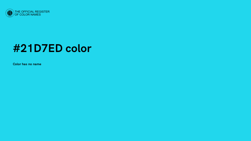 #21D7ED color image