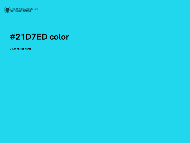#21D7ED color image