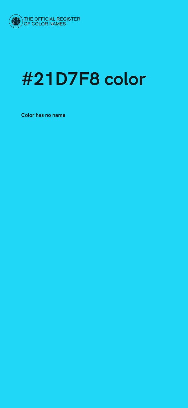 #21D7F8 color image