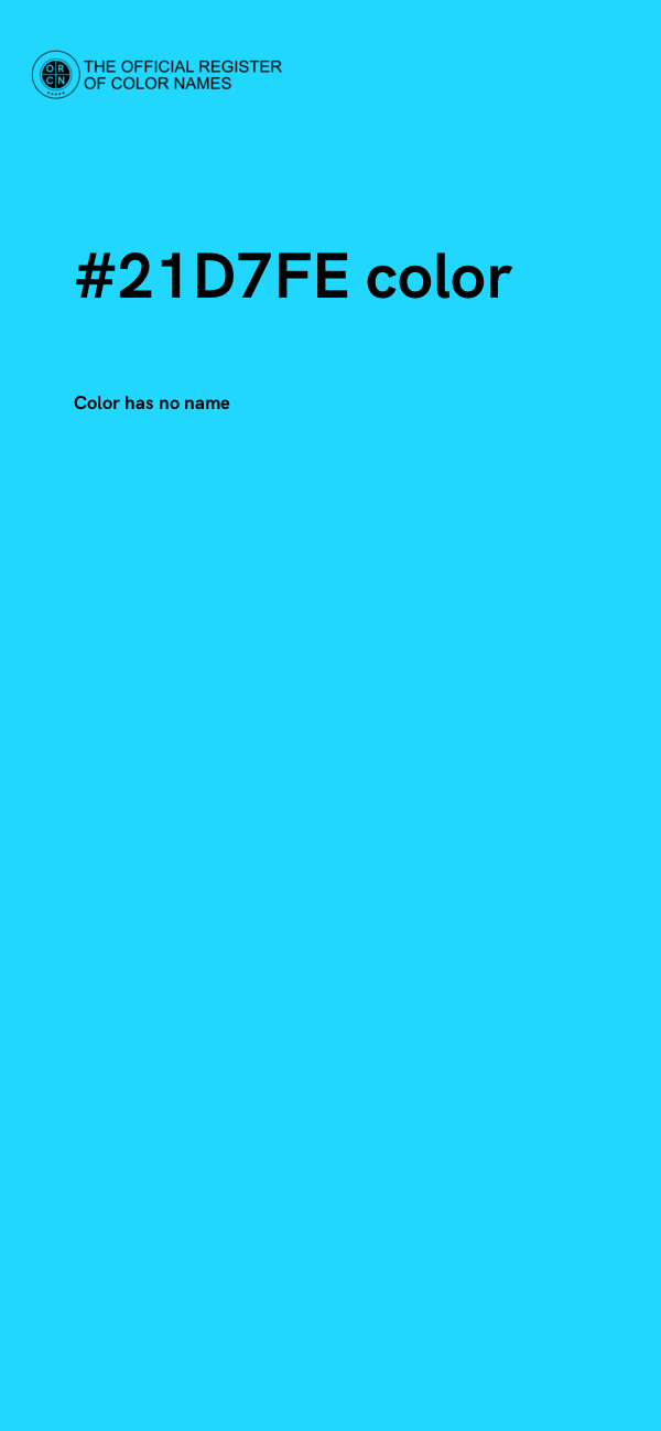 #21D7FE color image
