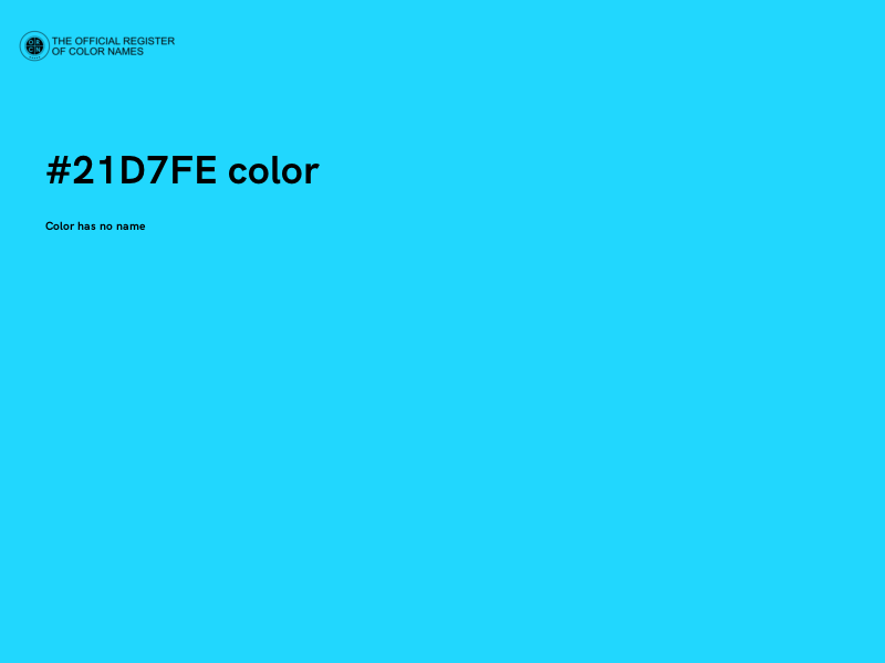 #21D7FE color image