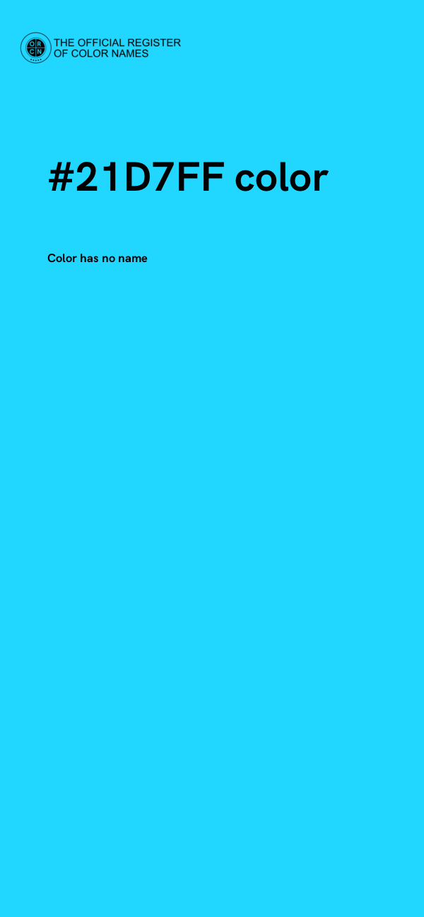 #21D7FF color image