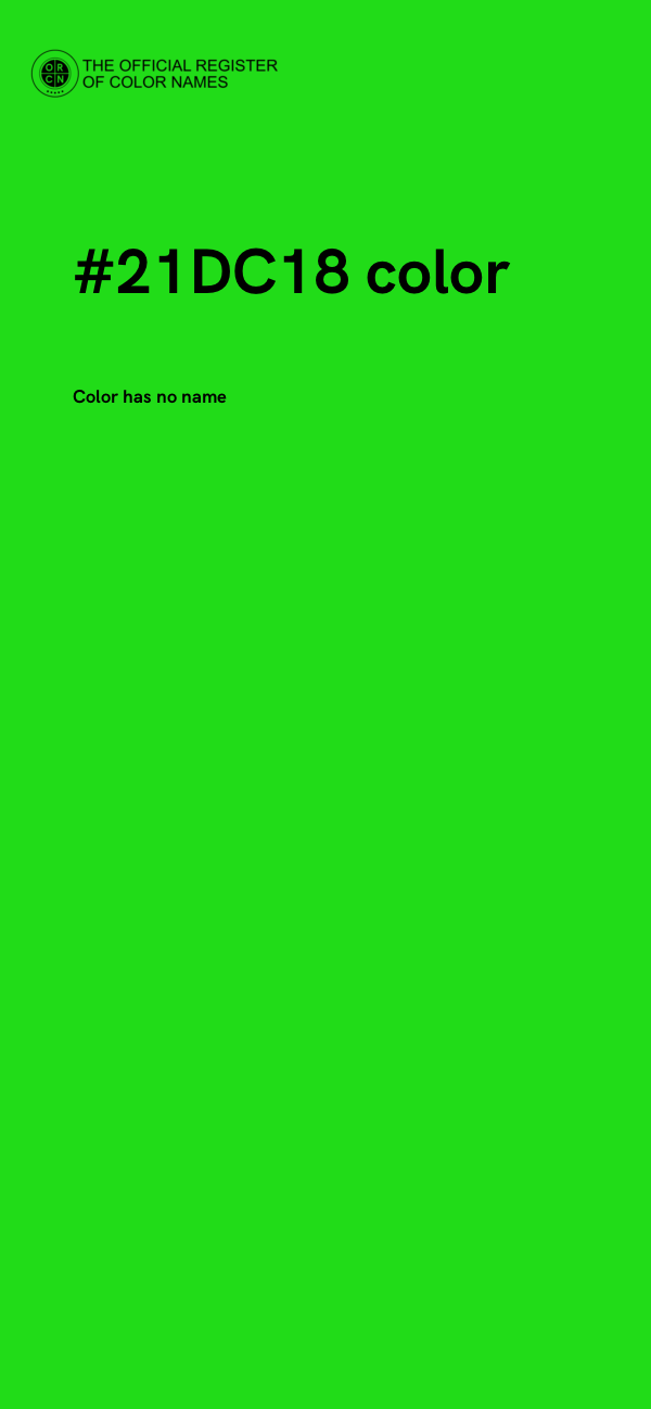 #21DC18 color image