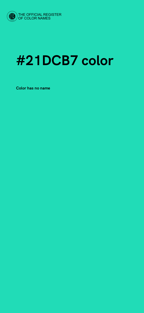#21DCB7 color image