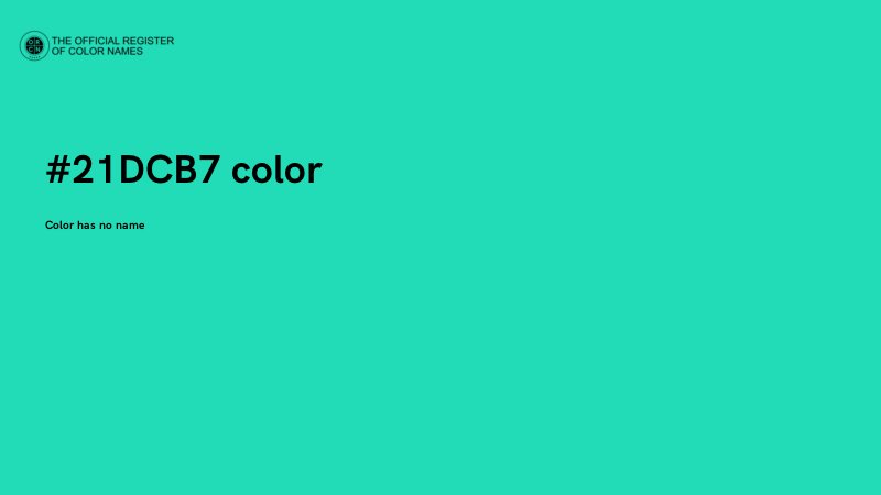 #21DCB7 color image