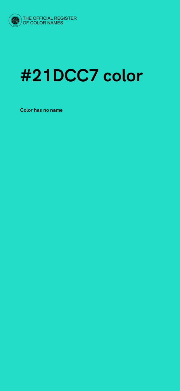 #21DCC7 color image