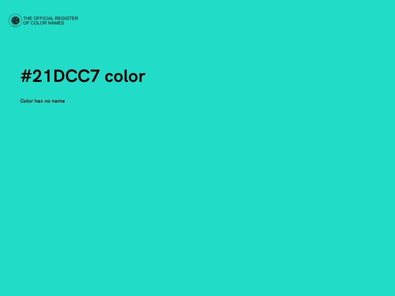 #21DCC7 color image