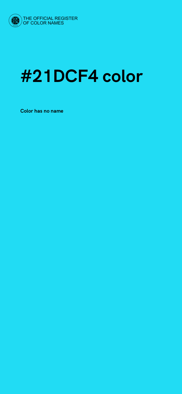 #21DCF4 color image