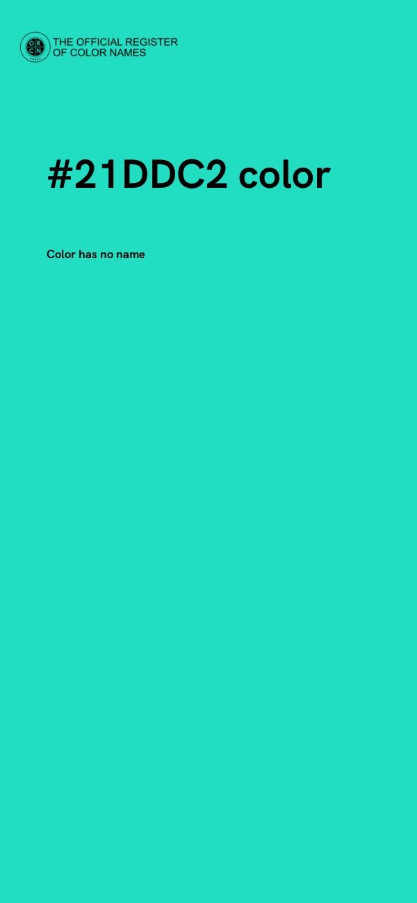 #21DDC2 color image