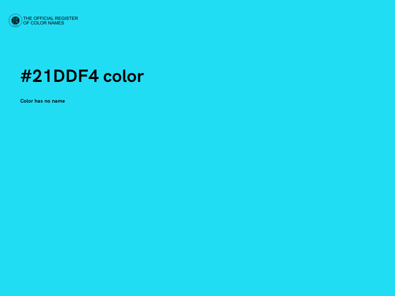 #21DDF4 color image