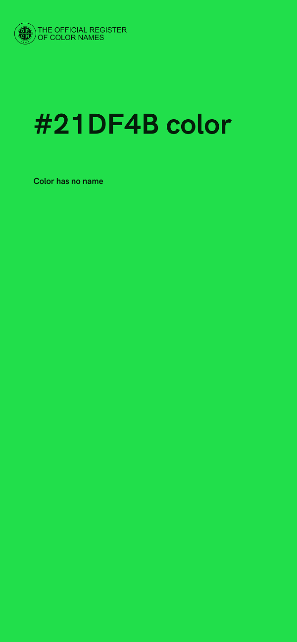 #21DF4B color image