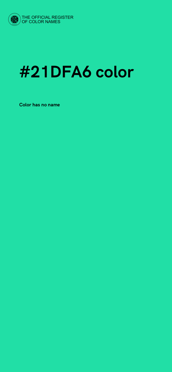 #21DFA6 color image