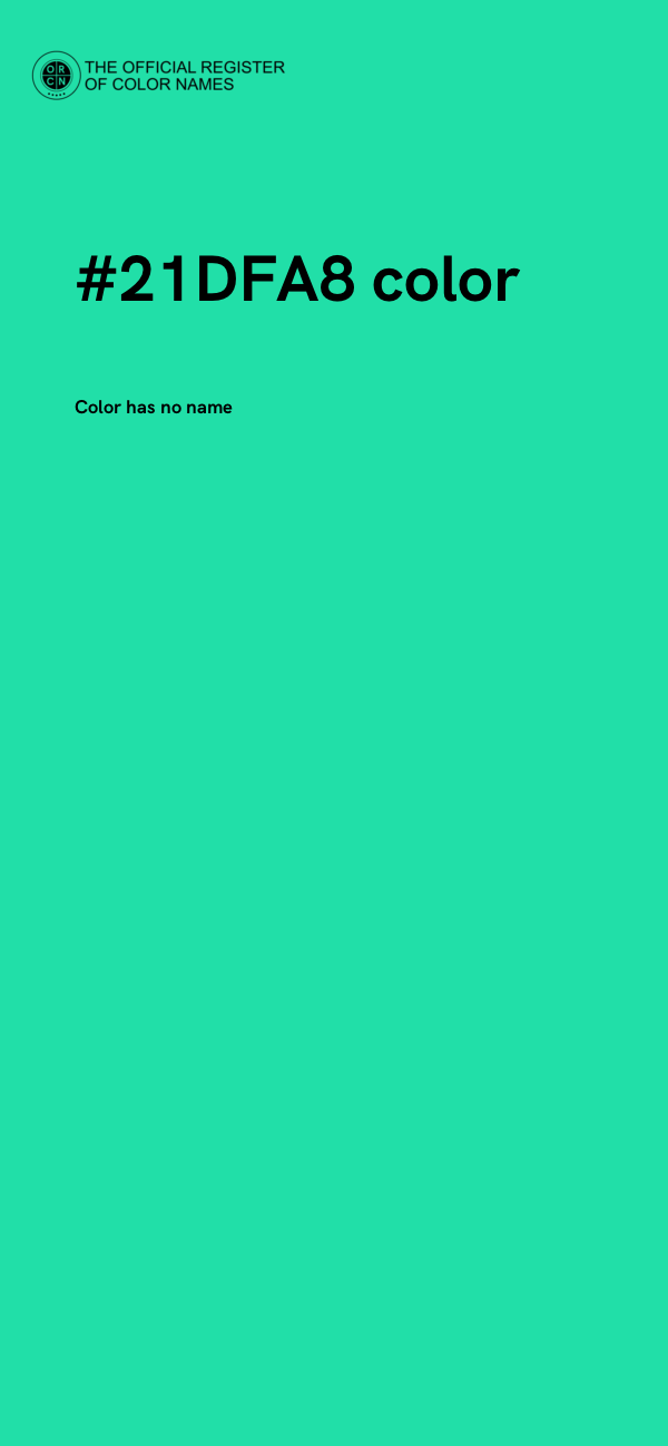 #21DFA8 color image