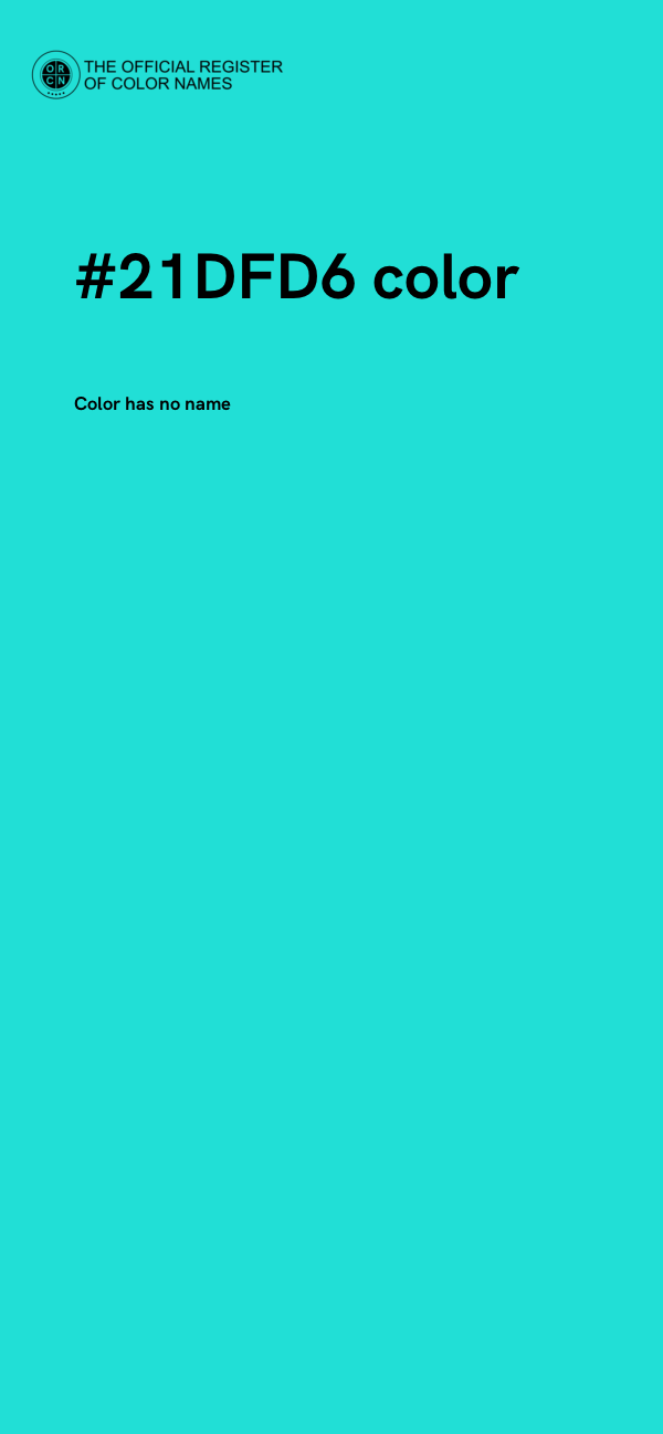 #21DFD6 color image