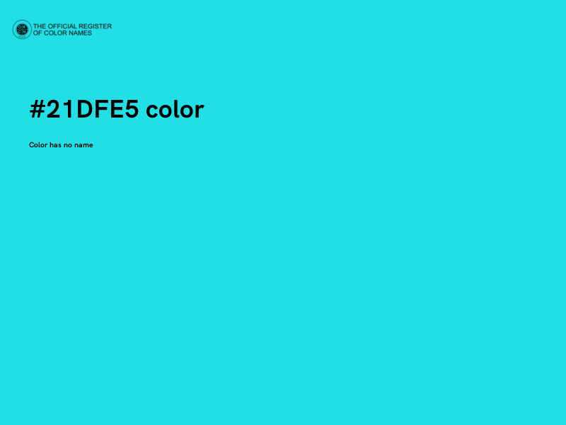 #21DFE5 color image