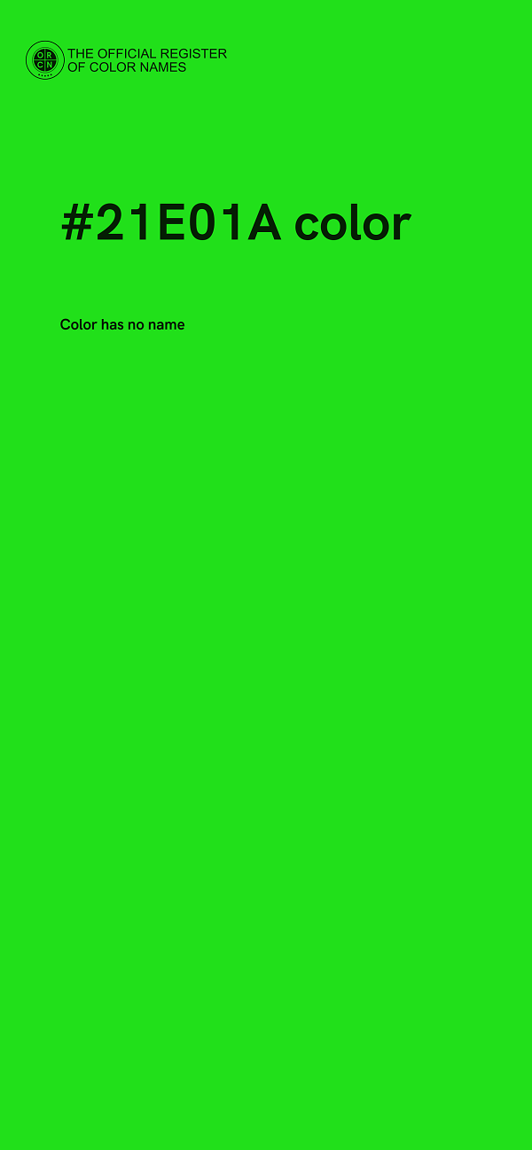 #21E01A color image