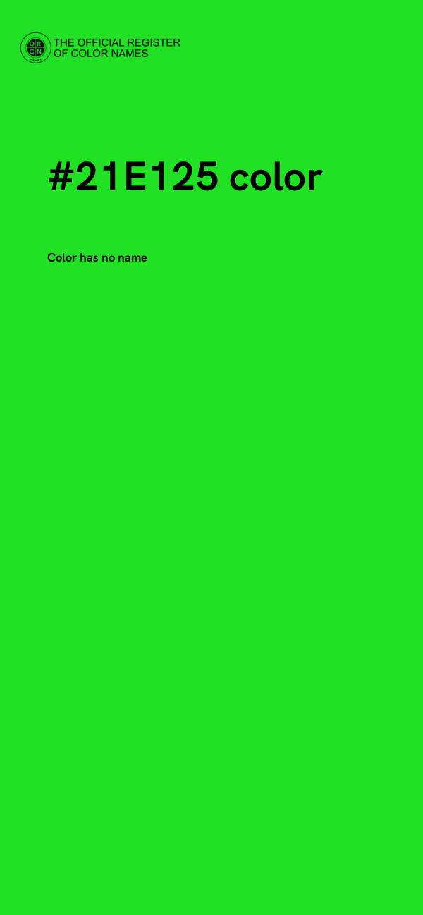 #21E125 color image
