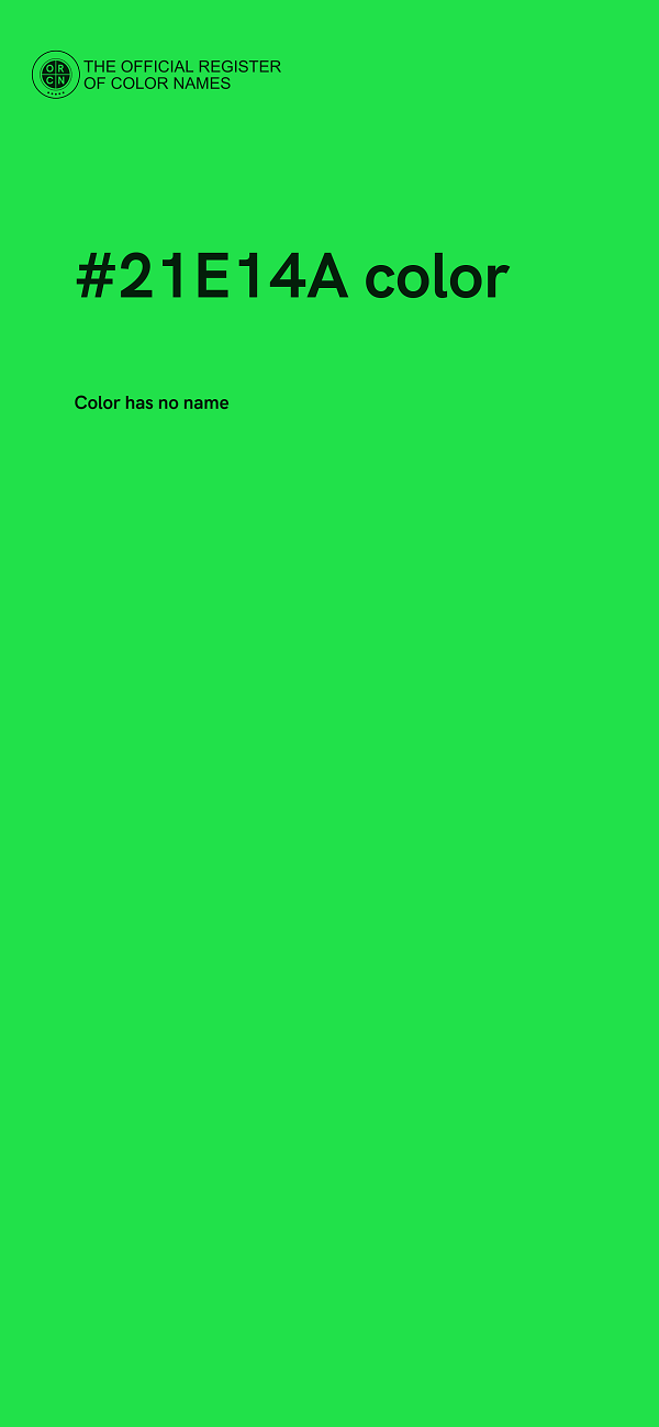 #21E14A color image