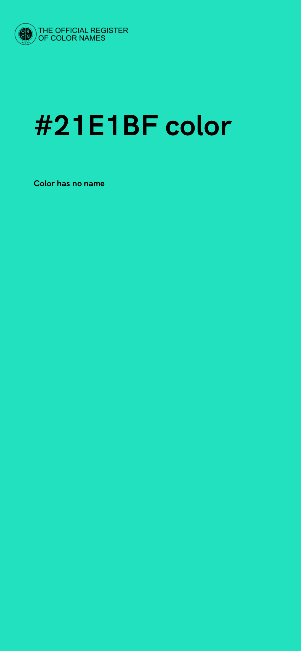 #21E1BF color image