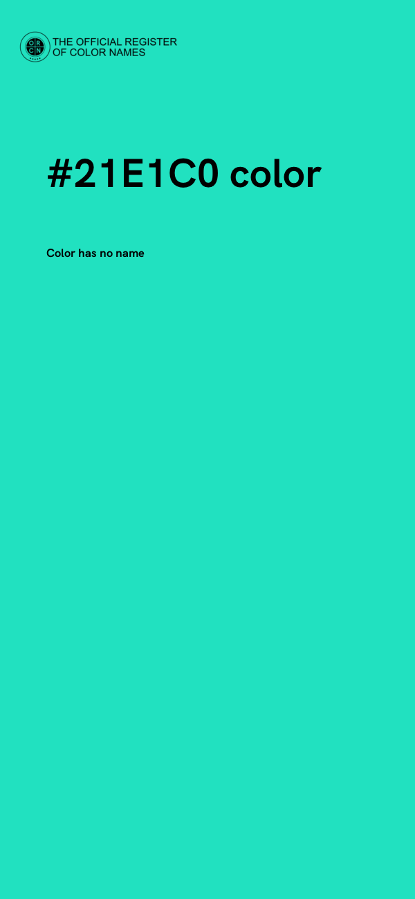 #21E1C0 color image