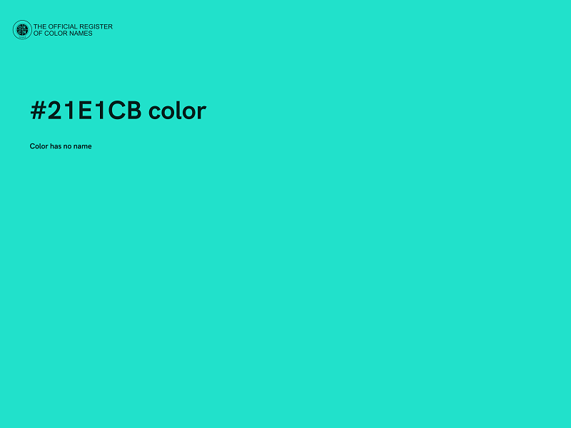 #21E1CB color image