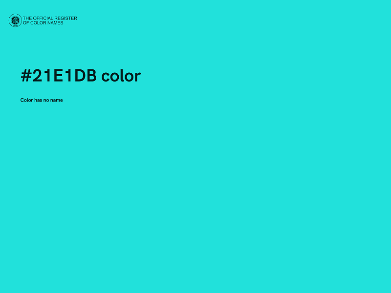 #21E1DB color image