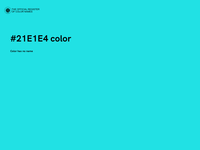 #21E1E4 color image