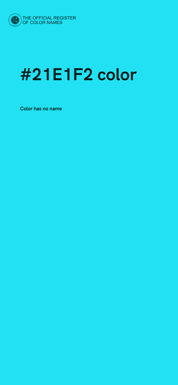 #21E1F2 color image