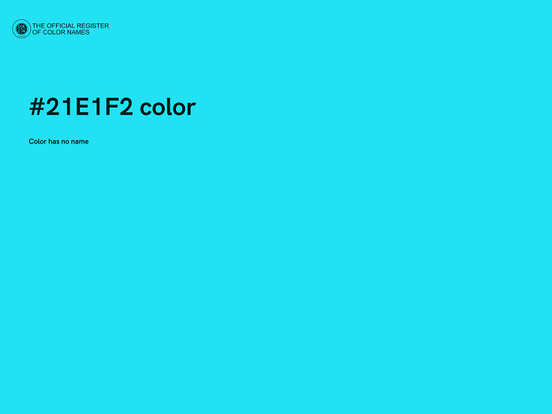 #21E1F2 color image