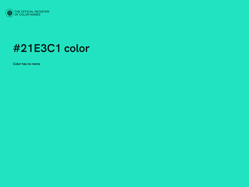 #21E3C1 color image