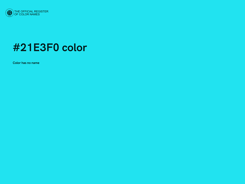 #21E3F0 color image