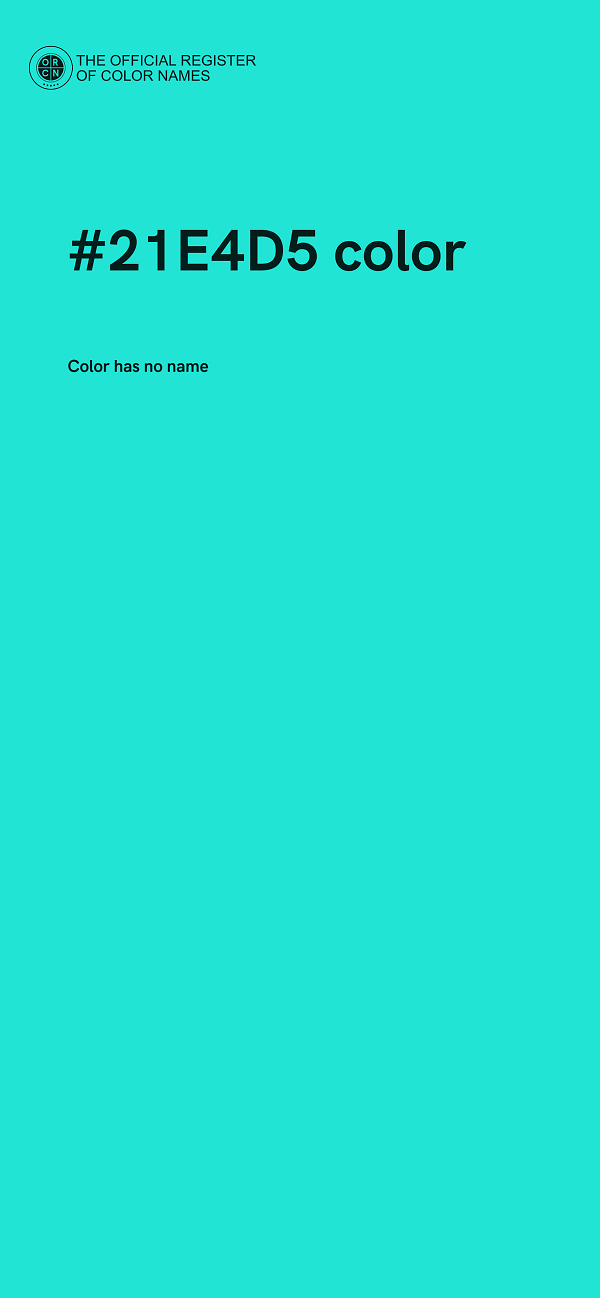 #21E4D5 color image